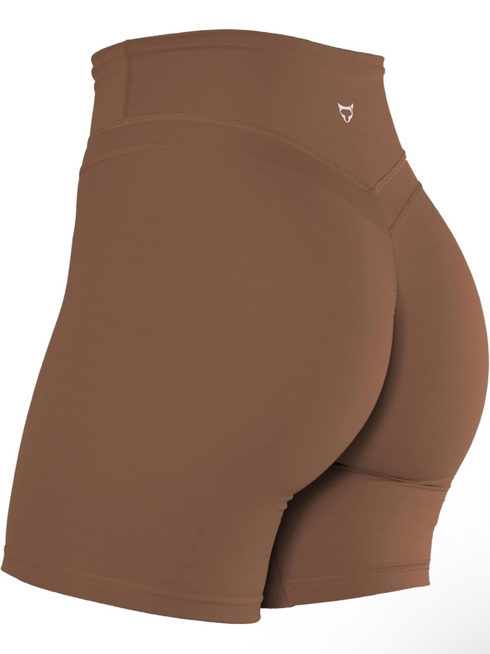 High-Waist Women’s Performance Bike Shorts — Brown